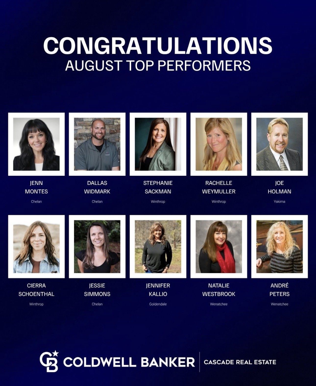 Coldwell Banker Cascade Top Performer, August 2026